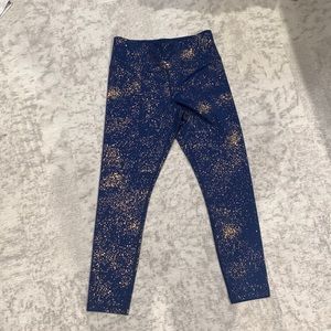 Zyia Navy with gold speckle Light n Tight 7/8 24" Size 6 to 8